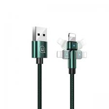 Cabluri de date si incarcare, Cablu pentru incarcare si transfer de date USAMS U60, USB-A la Lightning, 2A, 1m, Verde, lerato.ro