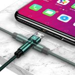 Cablu pentru incarcare si transfer de date USAMS U60, USB-A la MicroUSB, 2A, 1m, Verde 6 - lerato.ro