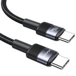 Cablu pentru incarcare si transfer de date USAMS SJ-727, USB-C la USB-C, 240W, 480 Mbps, 1.2m, Negru 2 - lerato.ro