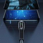 Cablu pentru incarcare si transfer de date USAMS US-SJ518, USB-C la Lightning, 20W, 1.2m, Negru 5 - lerato.ro