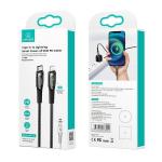 Cablu pentru incarcare si transfer de date USAMS US-SJ518, USB-C la Lightning, 20W, 1.2m, Negru 10 - lerato.ro