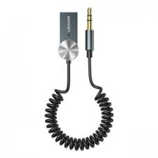 Cabluri de date si incarcare, Receptor audio USAMS US-SJ464, Bluetooth 5.0, UBS-A, Jack 3,5mm, Lungime 38cm, Gri, lerato.ro