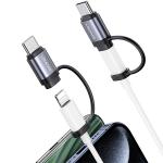 Adaptor USB-C tata la Lightning mama USAMS US-SJ677 AU17, 30W, 480Mbps, Gri 4 - lerato.ro