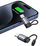 Adaptor USB-C tata la Lightning mama USAMS US-SJ677 AU17, 30W, 480Mbps, Gri 7 - lerato.ro