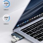 Hub multifunctional 4in1 USAMS US-SJ490 USB-C la USB-C / USB 3.0 / USB 2.0, 60W, 450 MB/s, Negru 6 - lerato.ro