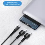 Hub multifunctional 4in1 USAMS US-SJ490 USB-C la USB-C / USB 3.0 / USB 2.0, 60W, 450 MB/s, Negru 10 - lerato.ro