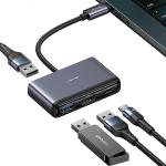 Hub multifunctional 4in1 USAMS US-SJ627 USB-C la USB-C / USB 3.0 / 2xUSB 2.0, 5 Gb/s, Gri 4 - lerato.ro