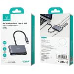 Hub multifunctional 4in1 USAMS US-SJ627 USB-C la USB-C / USB 3.0 / 2xUSB 2.0, 5 Gb/s, Gri 7 - lerato.ro
