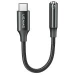 Adaptor audio USB-C la Jack de 3.5 mm C mama USAMS AU16, Negru 2 - lerato.ro