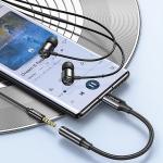 Adaptor audio USB-C la Jack de 3.5 mm C mama USAMS AU16, Negru 3 - lerato.ro