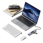 Hub multifunctional 10in1 USAMS US-SJ644 USB-C la 1x USB-C / 3xUSB 3.0 / 1xUSB 2.0 / 1x TF / 1x SD / 1x HDMI / 1x LAN / 1x VGA, 5 Gb/s, 100W, 1080p, 60Hz, Gri 4 - lerato.ro