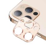 Protectie metalica camera foto USAMS Lens Glass Camera compatibila cu iPhone 12 Pro Max, Gold 2 - lerato.ro
