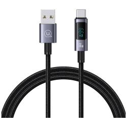 Cablu pentru incarcare si transfer de date USAMS US-SJ673, USB la USB-C, 66W, 6A, 1.2m, Negru