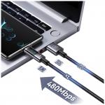 Cablu pentru incarcare si transfer de date USAMS US-SJ673, USB la USB-C, 66W, 6A, 1.2m, Negru 9 - lerato.ro