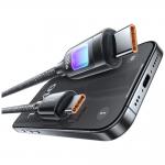 Cablu pentru incarcare si transfer de date USAMS US-SJ750, USB-C la USB-C, 100W, 1.2m, Negru 3 - lerato.ro