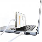 Cablu pentru incarcare si transfer de date USAMS U90, 2x USB-C, 60W, 3A, 480Mbps, 1m, Alb 4 - lerato.ro