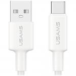 Cablu pentru incarcare si transfer de date USAMS U90, USB-A la USB-C, 18W, 3A, 480Mbps, 1m, Alb 2 - lerato.ro