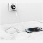 Cablu pentru incarcare si transfer de date USAMS U90, USB-A la Lightning, 12W, 2.4A, 480Mbps, 1m, Alb 3 - lerato.ro