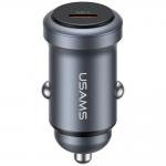 Incarcator auto Usams CC321, 1x USB-A, 30W, 3A, Gri 2 - lerato.ro