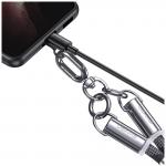 Cablu pentru incarcare si transfer de date cu lanyard USAMS SJ745, USB-C la USB-C, 60W, 1,2m, Roz 6 - lerato.ro
