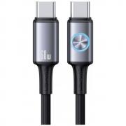 Cablu pentru incarcare si transfer de date USAMS SJ752, USB-C la USB-C, 60W, 1.2m, Negru