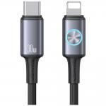 Cablu pentru incarcare si transfer de date USAMS SJ753, USB-C la Lightning, 30W, 480 Mbps, 1.2m, Negru 2 - lerato.ro