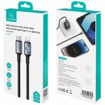 Cablu pentru incarcare si transfer de date USAMS SJ753, USB-C la Lightning, 30W, 480 Mbps, 1.2m, Negru 4 - lerato.ro