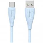 Cablu pentru incarcare si transfer de date USAMS Green Series SJ714, USB-A la USB-C, 18W, 3A, 480 Mbps, 1m, Albastru 2 - lerato.ro