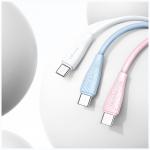 Cablu pentru incarcare si transfer de date USAMS Green Series SJ714, USB-A la USB-C, 18W, 3A, 480 Mbps, 1m, Albastru 6 - lerato.ro