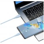 Cablu pentru incarcare si transfer de date USAMS Green Series SJ714, USB-A la USB-C, 18W, 3A, 480 Mbps, 1m, Albastru 11 - lerato.ro