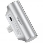 Baterie externa USAMS PB79 Mini Tail Plug, 3000mAh, 2A, 2x USB-C, Silver 2 - lerato.ro