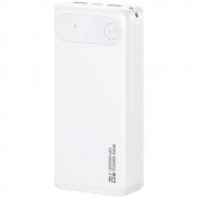 Baterie externa USAMS PB80, 20000mAh, 20W, 3A, 1x USB-C, 2x USB-A, Alb