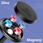 Suport magnetic USAMS US-ZJ049, Dashboard Mount, Compatibil MagSafe, Rotire 360 grade, Rosu / Negru 5 - lerato.ro