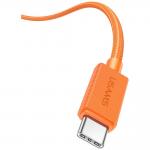 Cablu pentru incarcare si transfer de date USAMS SJ773, 2x USB-C, 60W, 3A, 480Mbps, 1.2m, Portocaliu 3 - lerato.ro