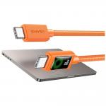 Cablu pentru incarcare si transfer de date USAMS SJ773, 2x USB-C, 60W, 3A, 480Mbps, 1.2m, Portocaliu 4 - lerato.ro