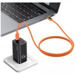 Cablu pentru incarcare si transfer de date USAMS SJ773, 2x USB-C, 60W, 3A, 480Mbps, 1.2m, Portocaliu 10 - lerato.ro