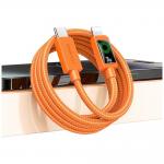 Cablu pentru incarcare si transfer de date USAMS SJ774, USB-C la Lightning, 30W, 3A, 480Mbps, 1.2m, Portocaliu 9 - lerato.ro