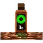 Cablu pentru incarcare si transfer de date USAMS SJ774, USB-C la Lightning, 30W, 3A, 480Mbps, 1.2m, Portocaliu 11 - lerato.ro