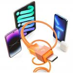 Cablu pentru incarcare si transfer de date USAMS SJ776, USB-C la Lightning, 30W, 3A, 480Mbps, 1.2m, Negru 6 - lerato.ro