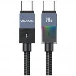 Cablu pentru incarcare si transfer de date USAMS SJ777, 2x USB-C, 240W, 5A, 480Mbps, 1.2m, Negru 2 - lerato.ro
