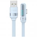 Cablu pentru incarcare si transfer de date USAMS US-SJ651, USB la USB-C, 66W, 5A, 1.2m, Albastru 2 - lerato.ro