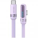 Cablu pentru incarcare si transfer de date USAMS US-SJ653, 2xUSB-C, 100W, 5A, 1.2m, Mov 2 - lerato.ro