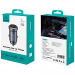 Incarcator auto Usams CC322, 1x USB-C, 1x USB-A, 30W, 3A, Gri 5 - lerato.ro