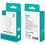 Incarcator retea USAMS T69, 20W, 3A, 1xUSB-C, Fast Charging, Alb 5 - lerato.ro