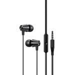 Casti audio USAMS EP-42, In-ear, Control pe fir, Jack 3.5mm, Lungime cablu 1.2m, Negru 2 - lerato.ro