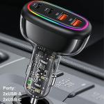 Incarcator auto USAMS US-CC169, 2x USB-C, 2xUSB-A, 120W, 4.5A, Negru 3 - lerato.ro