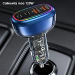 Incarcator auto USAMS US-CC169, 2x USB-C, 2xUSB-A, 120W, 4.5A, Negru 4 - lerato.ro