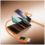 Cablu pentru incarcare si transfer de date USAMS U92, USB-A la USB-C, 18W, 3A, 1.2m, Portocaliu 3 - lerato.ro