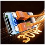 Cable USAMS U93 30W USB-C to Lightning 1.2m orange 4 - lerato.ro