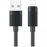 Cablu pentru incarcare si transfer de date USAMS U94, USB-A la Lightning, 12W, 2.4A, 1m, Negru 2 - lerato.ro